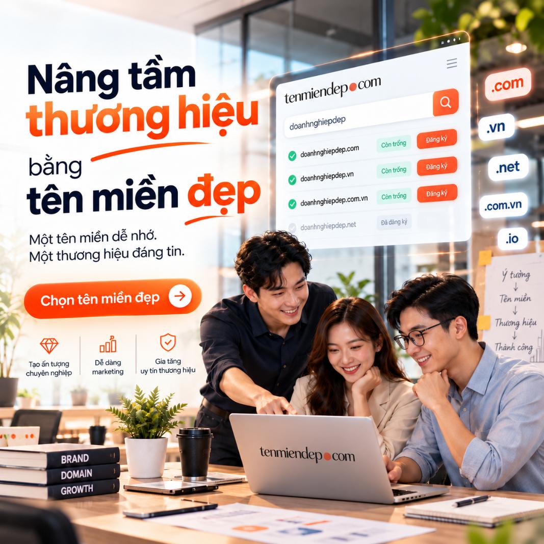 Nâng tầm thương hiệu bằng tên miền đẹp